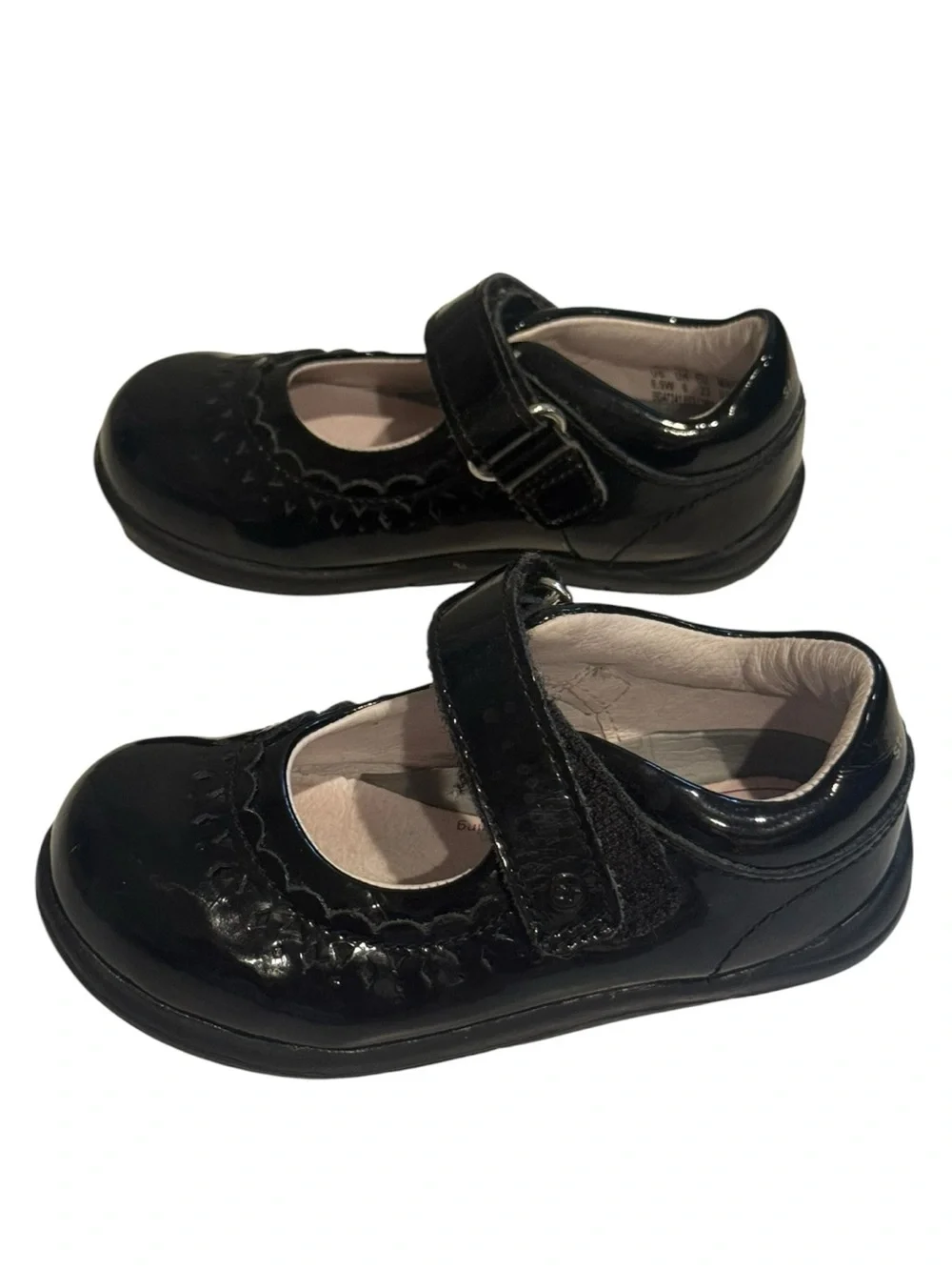 Stride Rite Toddler Girl Cora Mary Jane Leather Dress Black Shoes Casual Sz 6.5W